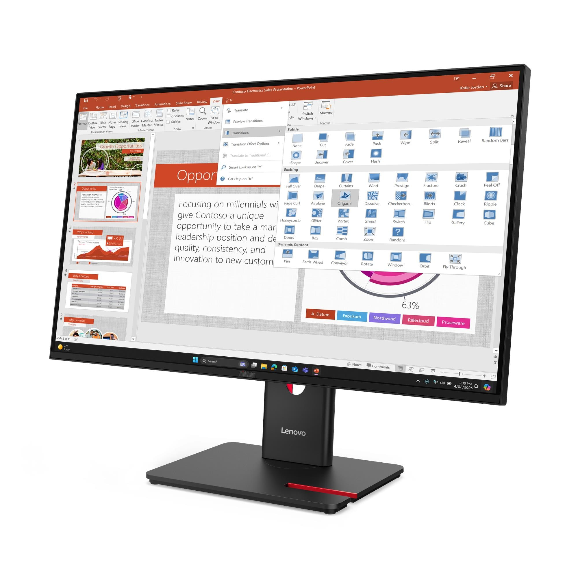 64A5MAT6EU - ThinkVision T27-40 27" - FHD IPS (1920x1080) - Image 2